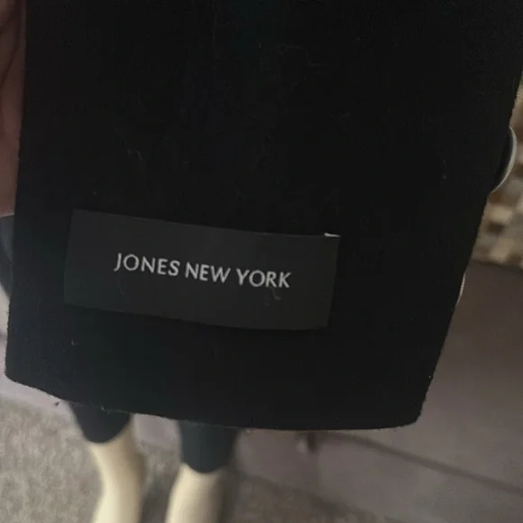 Jones New York Trench Coat Peplum Wool Blend size 12 - Picture 4 of 9